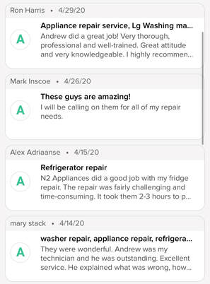 New appliance repair reviews